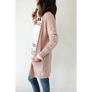 Roolee Dusty Pink Knit Cardigan